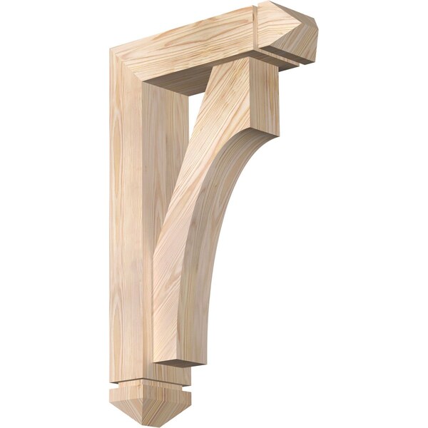 Ekena Millwork Westlake Arts and Crafts Smooth Bracket w/ Offset Brace, Douglas Fir, 5 1/2"W x 18"D x 30"H BKT0604X18X30WTL03SDF - main